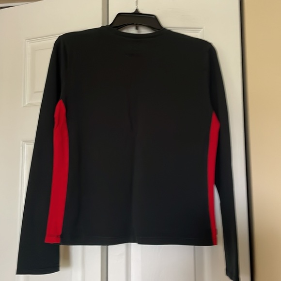 Ralph Lauren Lauren Active Black/Red Top - Picture 2 of 4